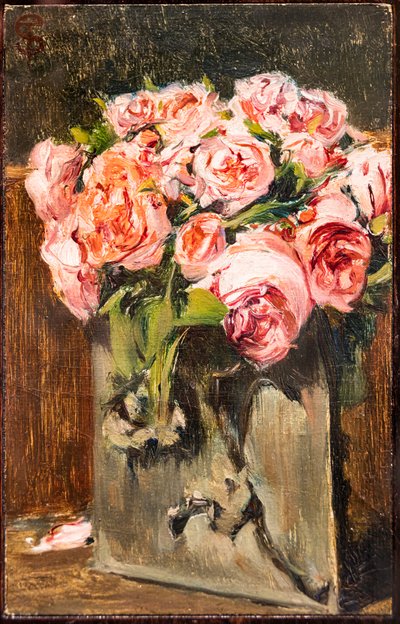 Vase mit Rosen von Telemaco Signorini