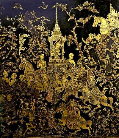 Detail eines Bildschirms, der eine Episode der Legende Inao zeigt von Thai School