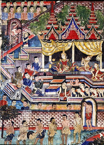 Wiharn Laikarn, Episode aus Jataka Sang Thong von Thai School