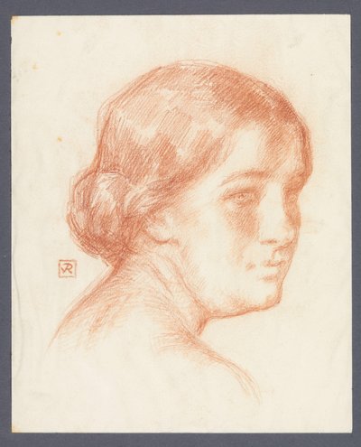 Porträt einer unbekannten Frau von Theo Van Rysselberghe (signed by artist)