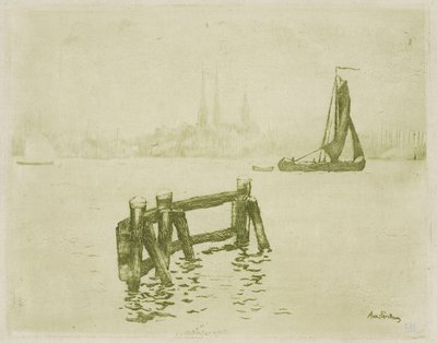 Ansicht von Amsterdam von Théo van Rysselberghe