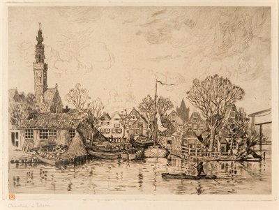 Schiffswerft in Edam (Niederlande) von Théo van Rysselberghe
