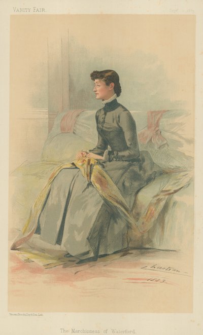 Die Marquise von Waterford, 1. September 1883, Vanity Fair Karikatur von Theobald Chartran