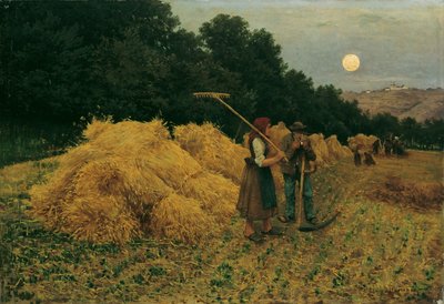 Mondaufgang nach der Ernte I von Theodor von Hormann