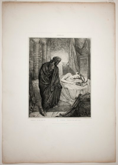 Doch sie muss sterben, Platte elf aus Othello von Théodore Chassériau