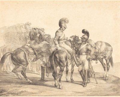 Eine Gruppe von Leibgardisten von Theodore Gericault