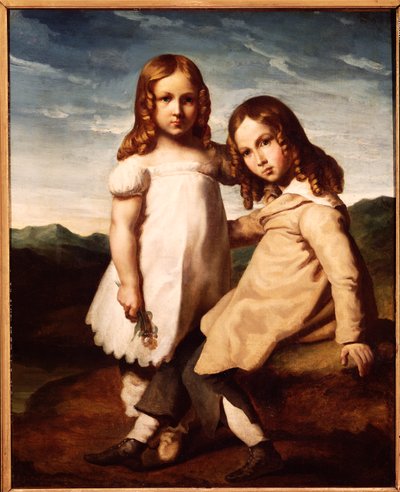 Alfred Dedreux (1810-60) als Kind mit seiner Schwester Elisabeth, 1816-17 von Theodore Gericault