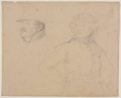 Studie von zwei Soldaten, 1818-1819 von Theodore Gericault