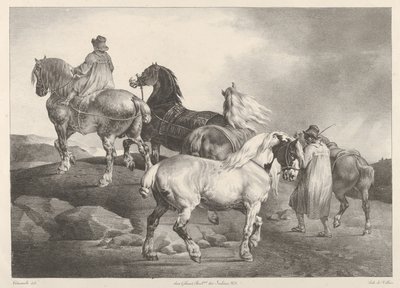 Pferde auf einen Jahrmarkt getrieben von Theodore Gericault