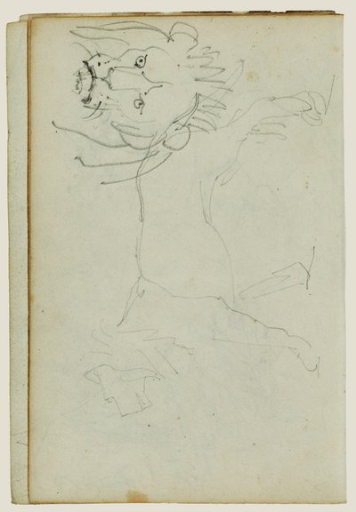 Löwe im Gehen, Gesicht des Löwen von Theodore Gericault