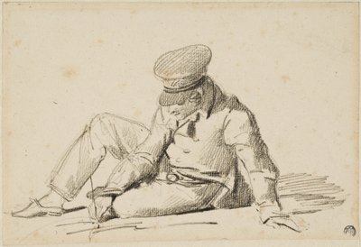 Junge, der auf der Straße zeichnet von Theodore Gericault