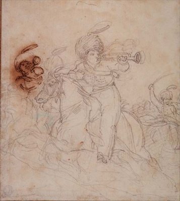 Trompeter, die den Angriff blasen von Theodore Gericault