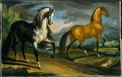 Zwei Pferde von Theodore Gericault