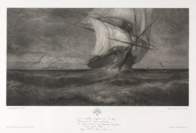 Das Phantomschiff oder Auf den Wellen, 1872 von Theophile Narcisse Chauvel