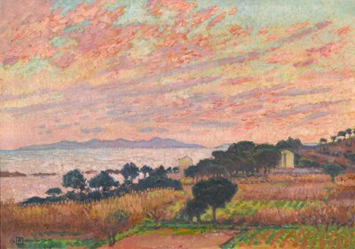 Die Bucht bei Sonnenuntergang Saint Clair, 1916 von Théo van Rysselberghe