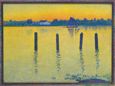 Segelboot auf dem Fluss Escaut, 1892 von Théo van Rysselberghe