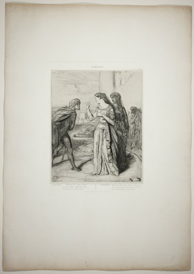 Darum sei fröhlich, Cassio, Platte sechs aus Othello von Théodore Chassériau