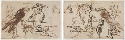 Géricault - Blatt mit Skizzen (recto) Blatt mit Skizzen (verso), 1819 von Theodore Gericault