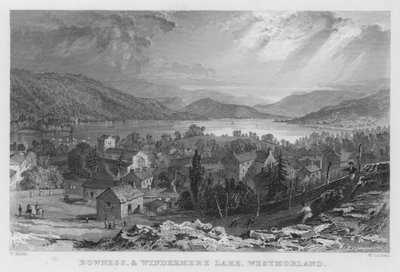 Bowness und Windermere-See, Westmorland von Thomas (after) Allom