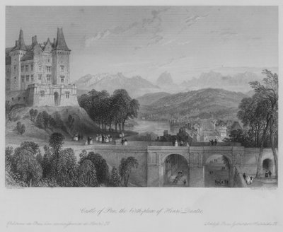 Schloss von Pau, Geburtsort von Heinrich IV. (Stich) von Thomas (after) Allom