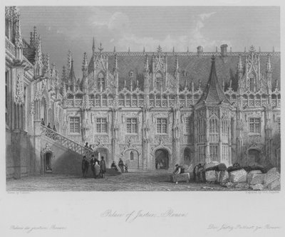 Justizpalast, Rouen von Thomas (after) Allom