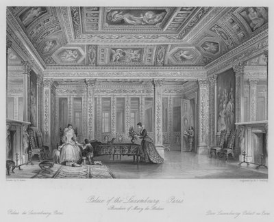 Palast des Luxemburgs, Paris, Boudoir von Maria de Medici (Stich) von Thomas (after) Allom