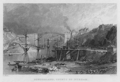 Sunderland, Grafschaft Durham (Stich) von Thomas (after) Allom