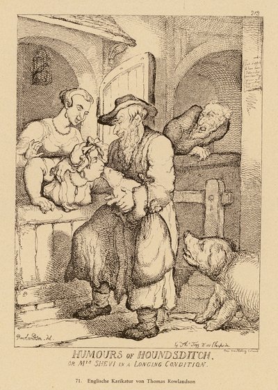 Humours of Houndsditch von Thomas (after) Rowlandson
