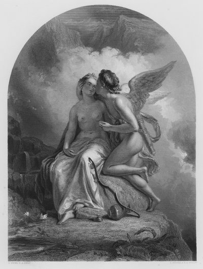 Amor und Psyche, nach dem Bild in der Königlichen Sammlung von Thomas (after) Uwins