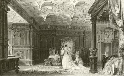 Innenraum von Sizergh Hall, Westmorland von Thomas Allom
