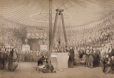 Prinz Albert legt den ersten Stein der neuen Royal Exchange, London, 17. Januar 1842 von Thomas Allom
