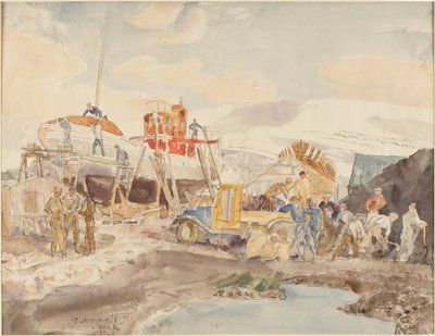 Kohlen, Nordkai, Akureyri, Island von Thomas Barclay Hennell