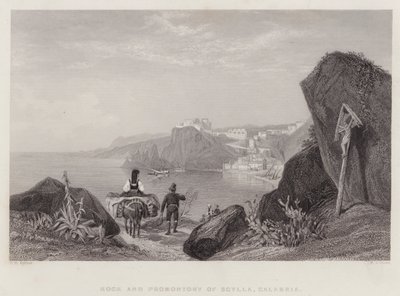 Felsen und Vorgebirge von Scylla, Kalabrien, Italien (Stich) von Thomas Brabazon Aylmer