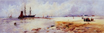 Fischerleute am Katwyk-Strand von Thomas Bush Hardy