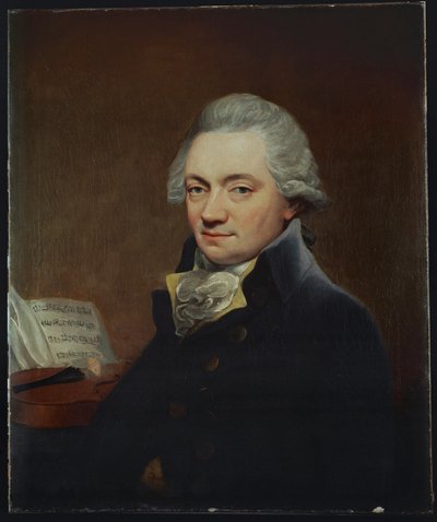 Johann Peter Salomon, Joseph Haydns Verleger in London (Öl auf Leinwand) von Thomas Bush Hardy