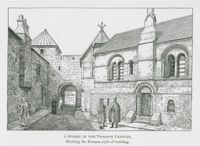 Eine Straße im zwölften Jahrhundert von Thomas Charles Barfield