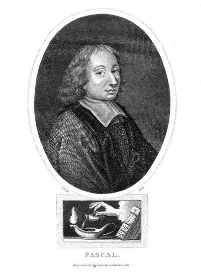 Blaise Pascal, französischer Philosoph, Mathematiker, Physiker und Theologe des 17. Jahrhunderts, 1821 von Thomas Dale