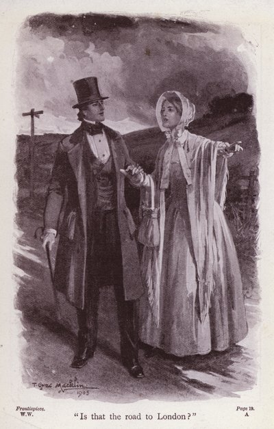 Illustration für Die Frau in Weiß von Wilkie Collins von Thomas Eyre Macklin