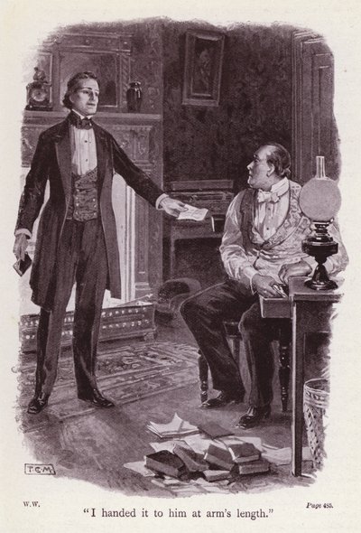 Illustration für Die Frau in Weiß von Wilkie Collins von Thomas Eyre Macklin