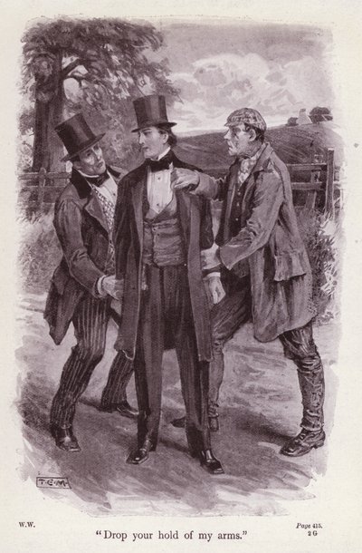 Illustration für Die Frau in Weiß von Wilkie Collins von Thomas Eyre Macklin