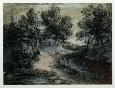 Ein Holzfuhrwerk auf einem Waldweg, 1775-1780 von Thomas Gainsborough