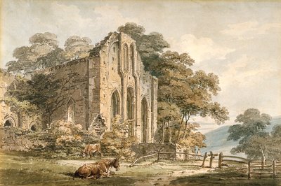 Valle Crucis Abtei, Denbighshire, Nordwales von Thomas Girtin