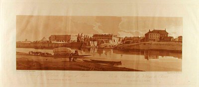 Ansicht des Palastes und Dorfes Choisi am Ufer der Seine von Thomas Girtin