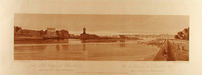 Ansicht des Dorfes Chaillot &c vom Pont de la Concorde aus gesehen von Thomas Girtin