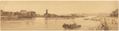 Blick auf das Dorf Chaillot von der Pont de la Concorde: Tafel 17 von Thomas Girtin