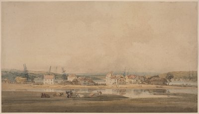 Dorf an einer Flussmündung in Devon von Thomas Girtin