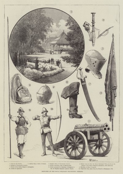 Skizzen bei der Royal Military Exhibition, Chelsea von Thomas Harrington Wilson