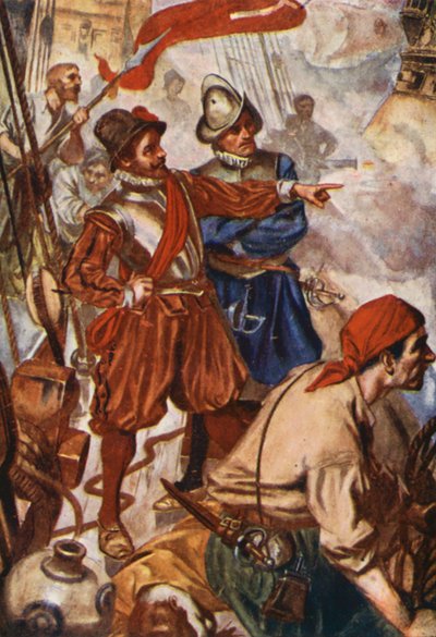 Illustration für das Leben von Sir Francis Drake von Thomas Heath Robinson