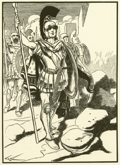 Die Griechen vor Troja von Thomas Heath Robinson