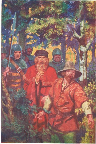 Der Sheriff mit seiner Gesellschaft blieb dicht an Robins Fersen von Thomas Heath Robinson